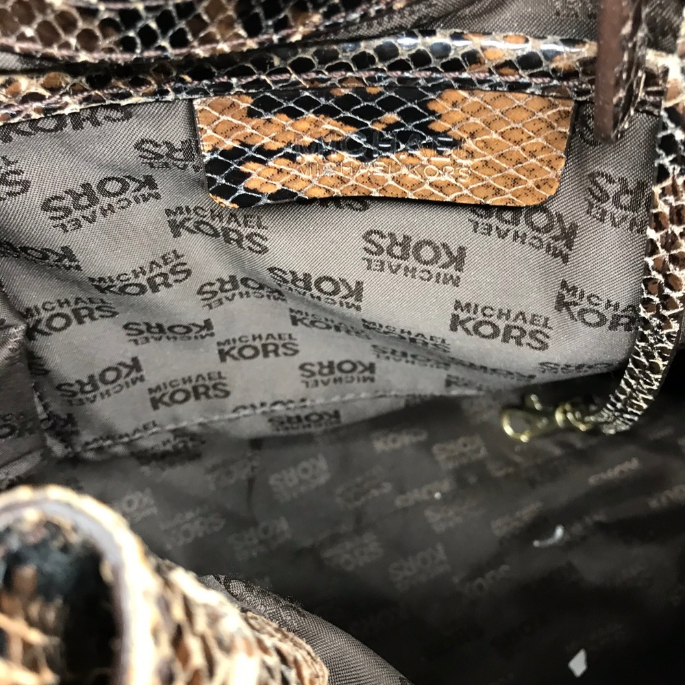 Michael Kors Brown Python Leather Shoulder Bag - image 6